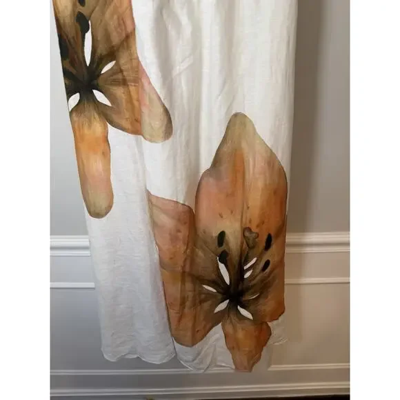 Significant Other Parisa Placed Floral Strapless 100%Linen Maxi Dress Size 6 NEW - Picture 8 of 15